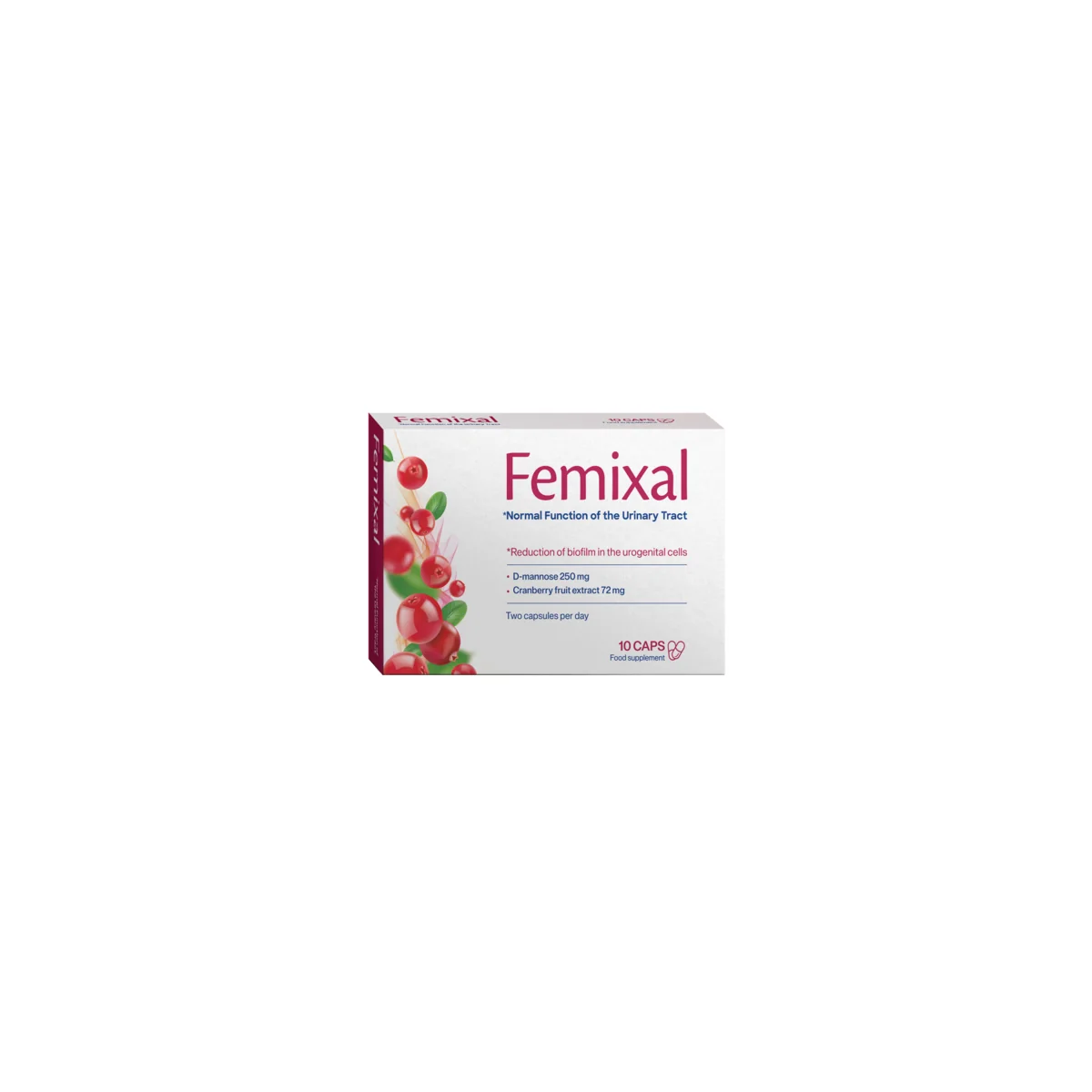 Femixal női hólyag komfort kapszula gyermekláncfű D-mannoz piros áfonya wellness